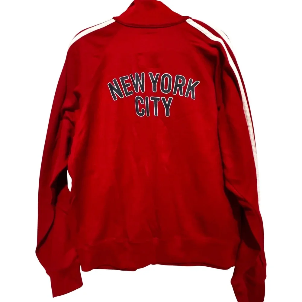 Y2K‎ Aeropostale Mens XL Red New York City Track Jacket 18 Patch Retro Gorpcore